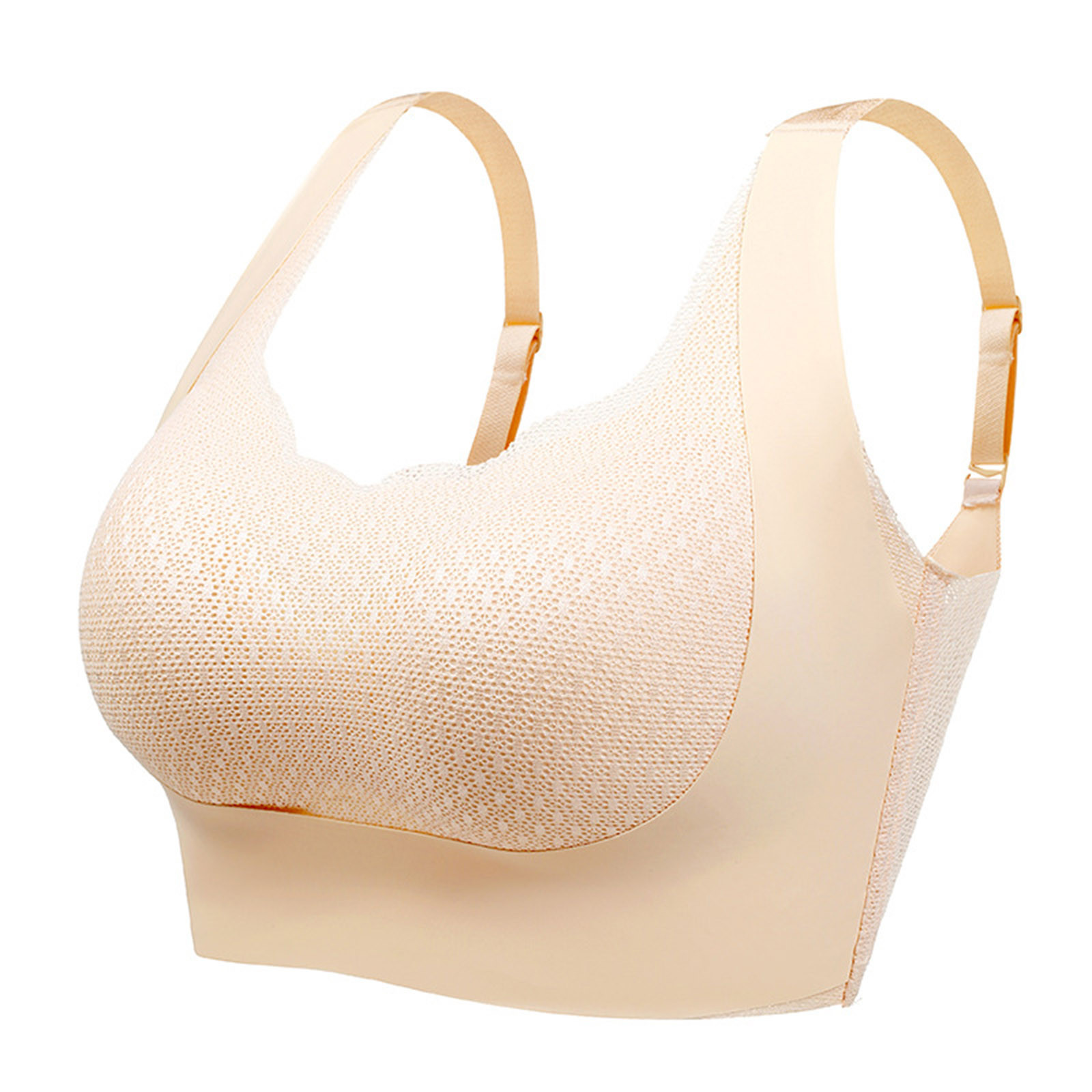 Bigersell Longline Sports Bras for Women Clearance Sports Bras for Women Full-Coverage Sport Bra Style B1889 Convertible Bras Hook and Eye Bra Closure Big Girls Size Sports Bras Plus Size Beige 5XL